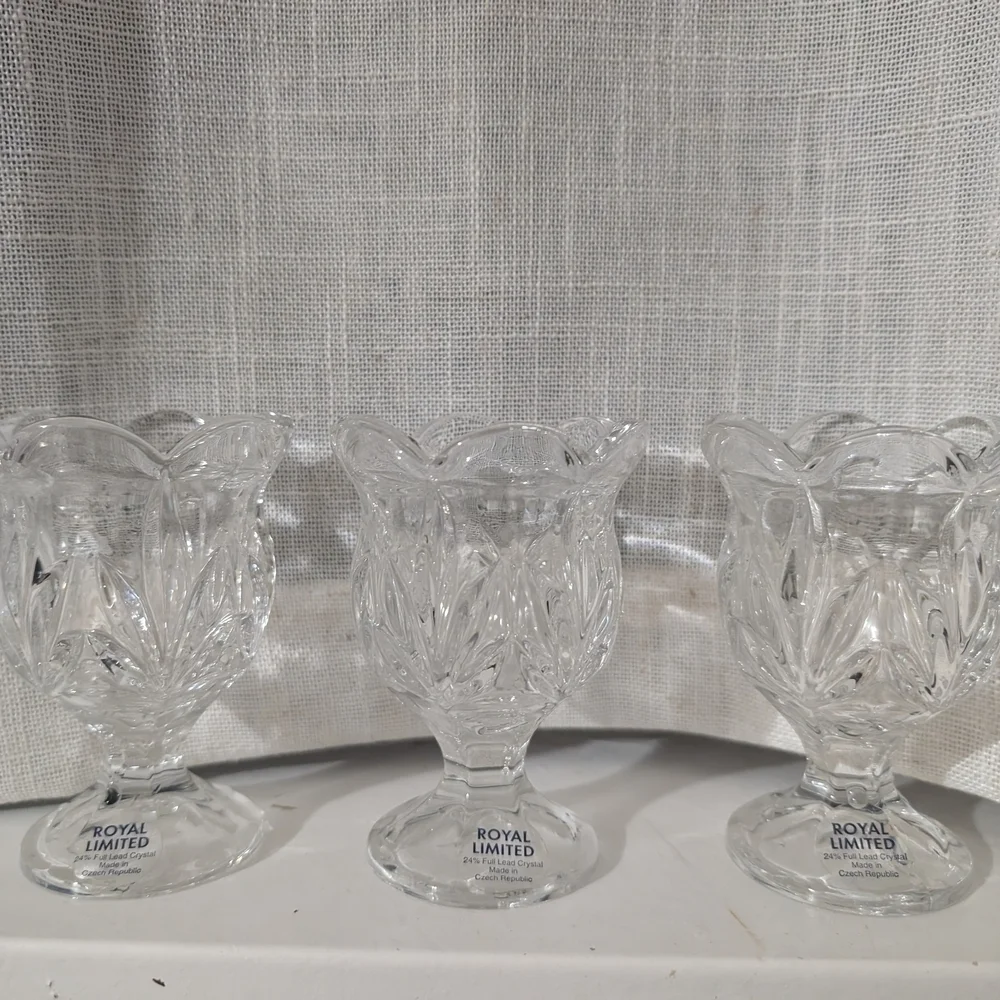 The Limited Crystal Clear Vases Elegant Accents Tulip Design